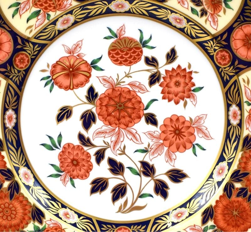 4 Royal Crown Derby Imari Antique Chrysanthemum Accents Plates Set of 4 - 3