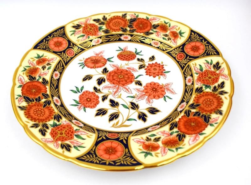 4 Royal Crown Derby Imari Antique Chrysanthemum Accents Plates Set of 4 - 7