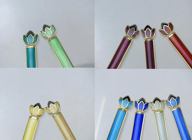 11 David Andersen Norway Sterling Silver Gilded Demitasse Spoons Enamel Handles - 10