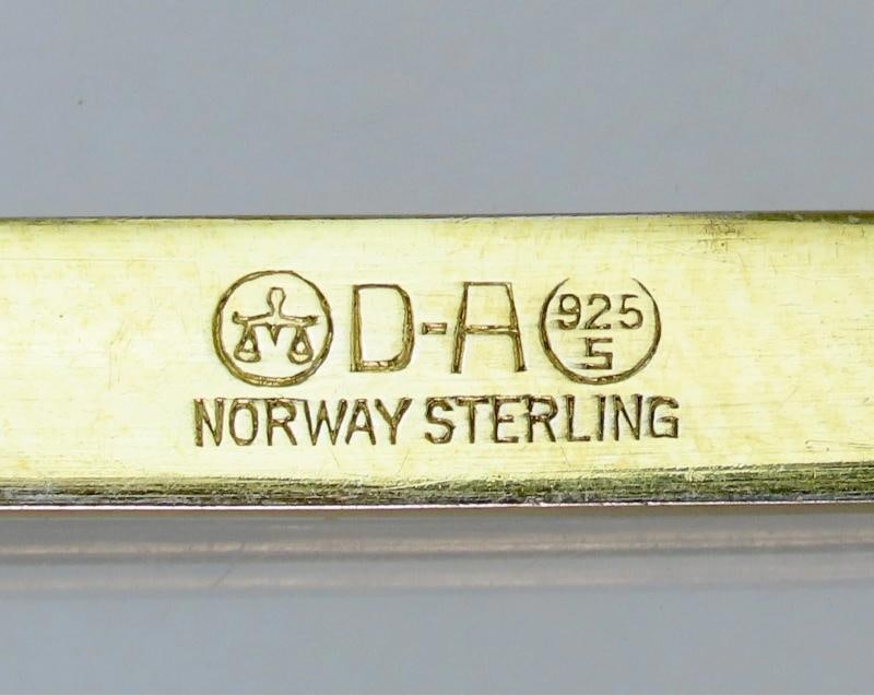 11 David Andersen Norway Sterling Silver Gilded Demitasse Spoons Enamel Handles - 9