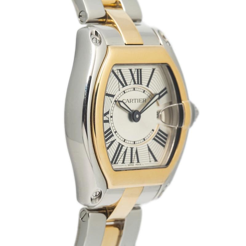 Cartier Roadster W62026Y4 18K Yellow Gold Two Tone Silver Dial Quartz Women 30mm - 3