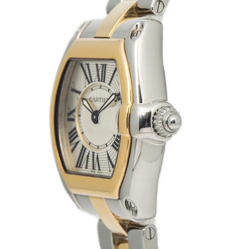 Cartier Roadster W62026Y4 18K Yellow Gold Two Tone Silver Dial Quartz Women 30mm - 4