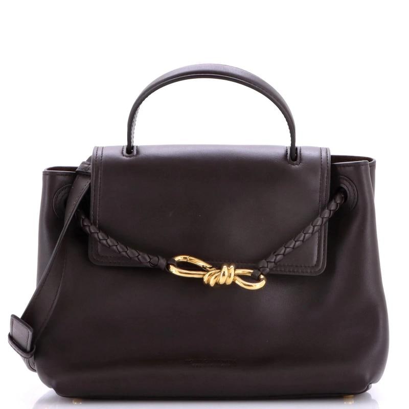 Bottega Veneta Ciao Ciao Top Handle Bag Leather with Intrecciato Detail Small: Accessories: With Strap Measurements: Height 7.5", Width 9.5", Depth 4".