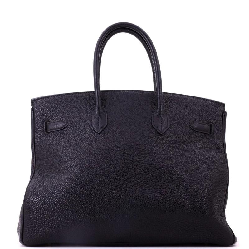 Hermes Birkin Handbag Black Togo with Gold Hardware 35 - 4