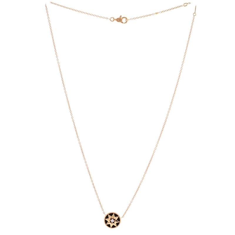 Christian Dior Rose des Vents Pendant Necklace 18K Rose Gold with Diamond - 2