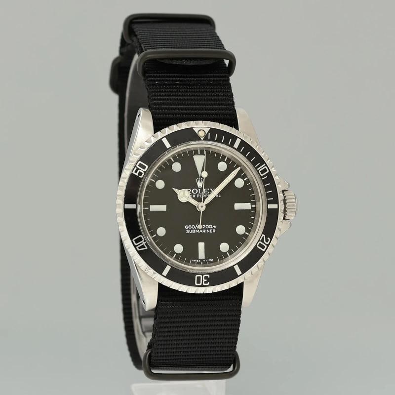 Vintage Rolex Submariner 5513 Matte Feet First Dial 40mm Steel Oyster Watch Box - 3