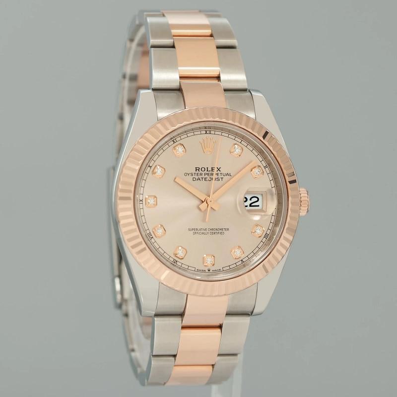 2024 NEW PAPERS Rolex DateJust 41 126331 Diamond Rose Gold Two-Tone Watch Box - 3