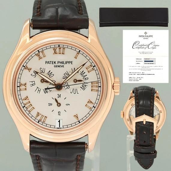 PAPER MINT Patek Philippe Rose Gold Annual Calendar 5035R White Roman 37mm Watch - 2