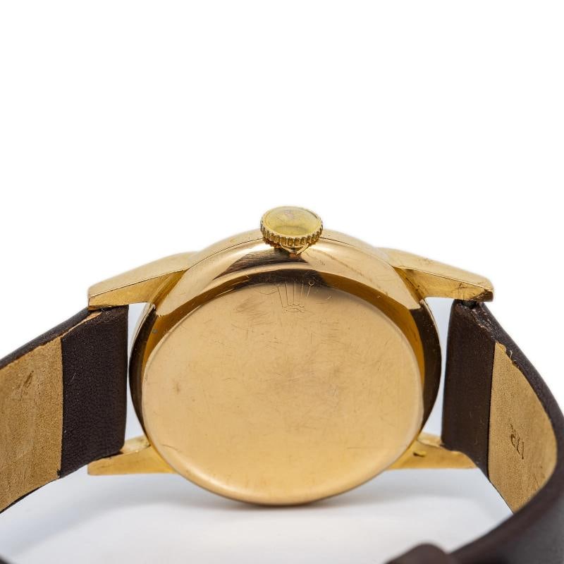 Rolex Precision Vintage RARE 18k Rose Gold Waffle Dial Manual Winding Watch 32mm - 6