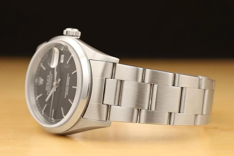 2004 PAPER ROLEX MENS DATEJUST 16200 36MM BLACK DIAL STEEL OYSTER WATCH - 4