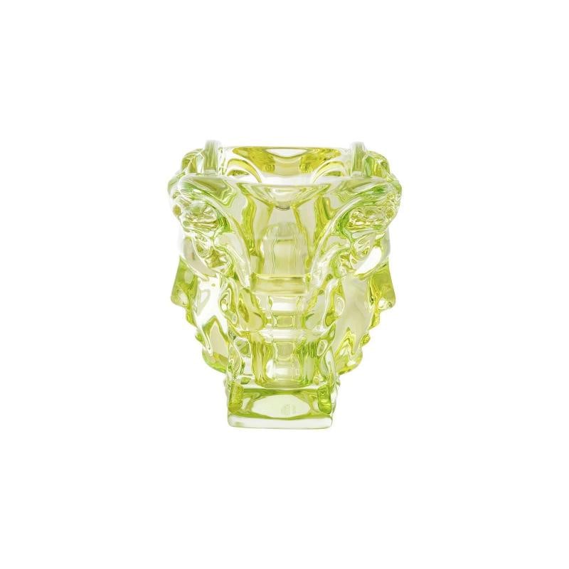 Versace Rosenthal Medusa Grande Vase H. 19 cm (7.48") Yellow-Green, in Crystal - 3