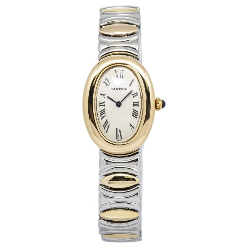 Cartier Baignoire 1920 W40002F2 18k YG Two Tone Off-White Dial Quartz Watch 22mm (1 of 4)