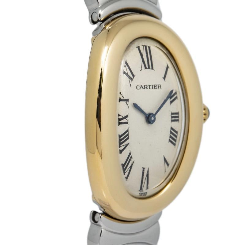 Cartier Baignoire 1920 W40002F2 18k YG Two Tone Off-White Dial Quartz Watch 22mm - 4