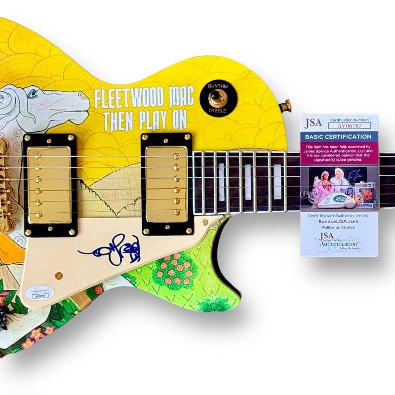 Peter Green Signed Guitar Custom Graphics JSA COA Fleetwood Mac Then Play On - 2