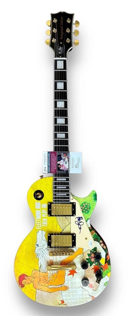 Peter Green Signed Guitar Custom Graphics JSA COA Fleetwood Mac Then Play On - 3