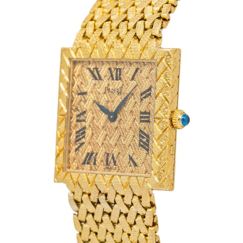 Piaget Vintage 9133P5 18K Textured Gold Manual Winding Ladies Watch 23mm - 3