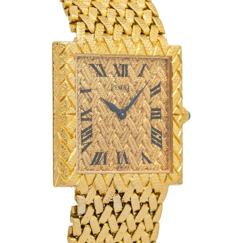 Piaget Vintage 9133P5 18K Textured Gold Manual Winding Ladies Watch 23mm - 4