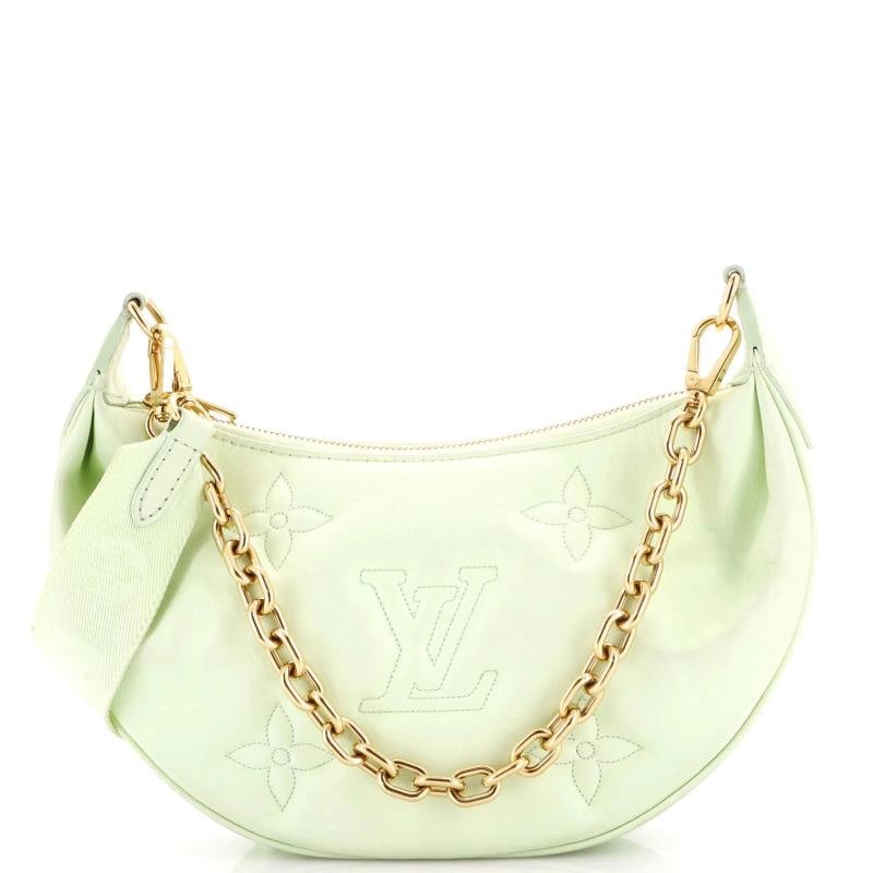 Louis Vuitton Over The Moon Bag Bubblegram Leather: Condition: Pre-owned - Good,Brand: Louis Vuitton,Exterior Material: Leather,Style: Shoulder Bags,Exterior Color: Green,Department: Women,Size: Unknown,Accessories: Extra Strap, With Strap
