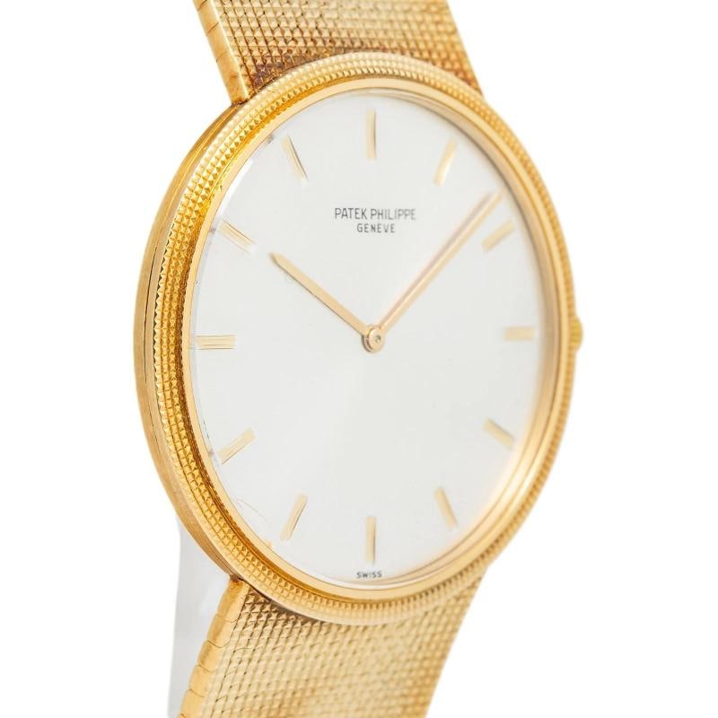 Patek Philippe Calatrava 3588J MINT Auto 18k Yellow Gold Silver Dial Men's 35mm - 4