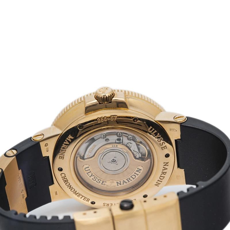 Ulysse Nardin Maxi Marine Chronometer 266-67 18k Rose Gold Men Watch 43mm - 6