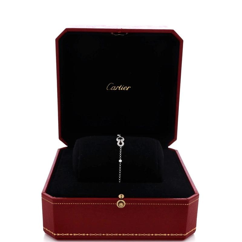 Cartier Agrafe Cable Chain Bracelet 18K White Gold with Diamonds - 2