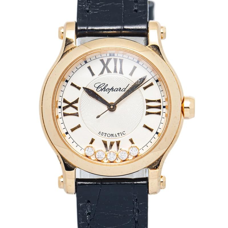 Chopard Happy Sport 4893 18k Rose Gold White Dial Auto Ladies Watch 30mm - 2