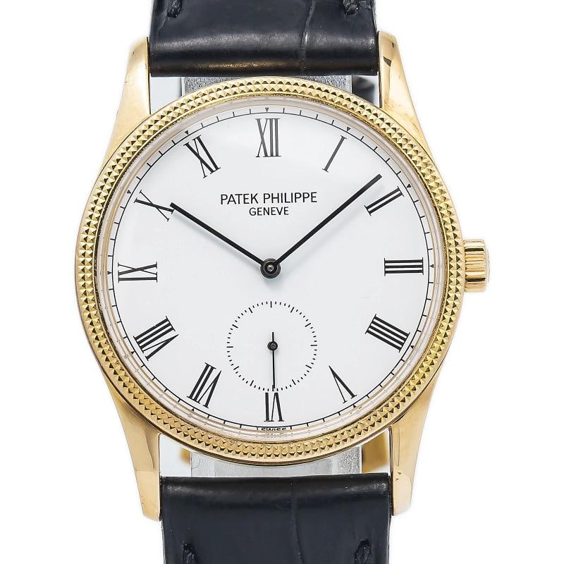 Patek Philippe Calatrava 3796J 18k Yellow Gold Hand Wind leather band Watch 31mm - 2