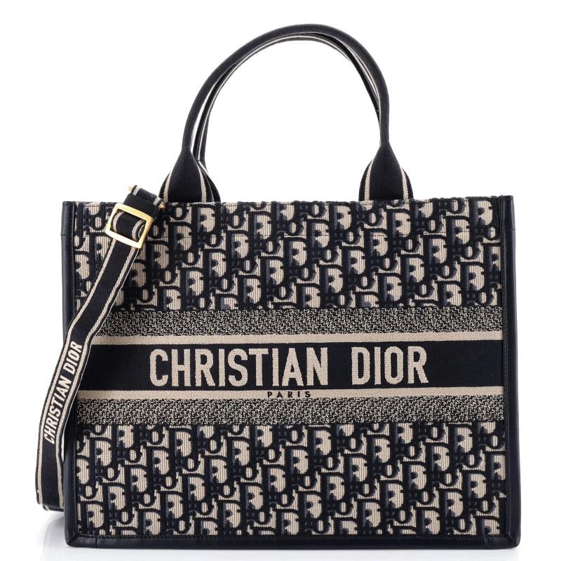 Christian Dior Book Tote with Strap Oblique Canvas Medium (1 of 6)