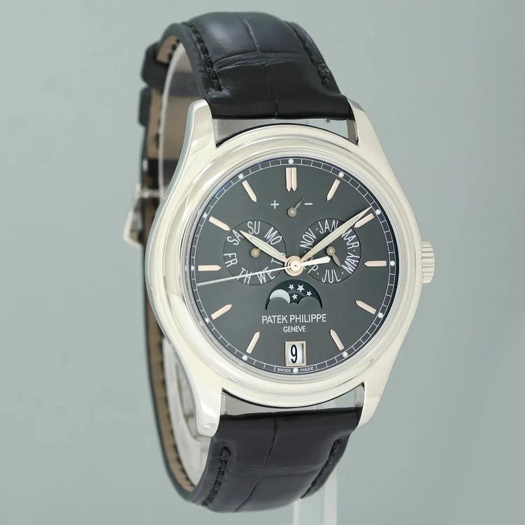 MINT Patek Philippe 5146P Platinum Annual Calendar Moon Phase 39mm Grey Watch - 2