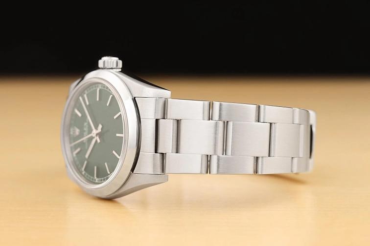 ROLEX OYSTER PERPETUAL 77080 UNISEX GREEN STAINLESS STEEL OYSTER WATCH - 4