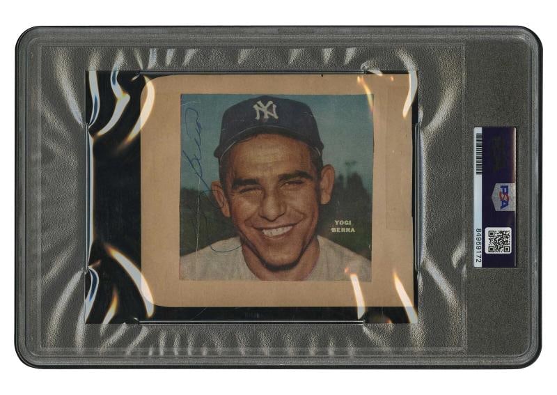 Mickey Mantle & Yogi Berra 1950's Early Career Signed Photo PSA DNA COA - 2