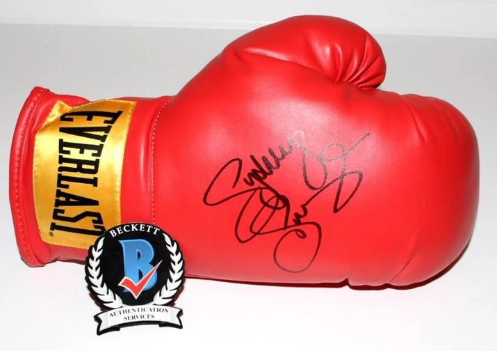 SYDNEY SWEENEY SIGNED BOXING GLOVE CHRISTY MARTIN MOVIE BECKETT COA ACTRESS BAS - 2