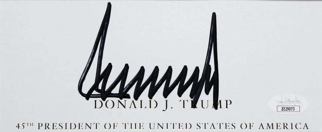 Donald J. Trump & Charlie Kirk Authentic Signed Framed Display BAS & JSA - 2