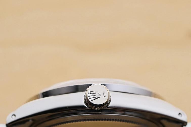 ROLEX MENS DATEJUST WHITE DIAL 18K WHITE GOLD STEEL DIAMOND SAPPHIRE WATCH - 8