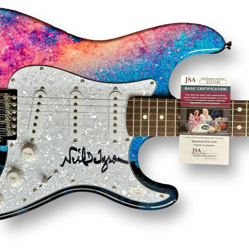 Neil DeGrasse Tyson Signed Guitar Custom 1/1 Graphics JSA COA COSMOS - 2
