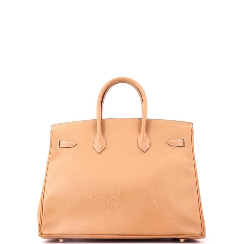 Hermes Birkin Handbag Brown Courchevel with Gold Hardware 35 - 4
