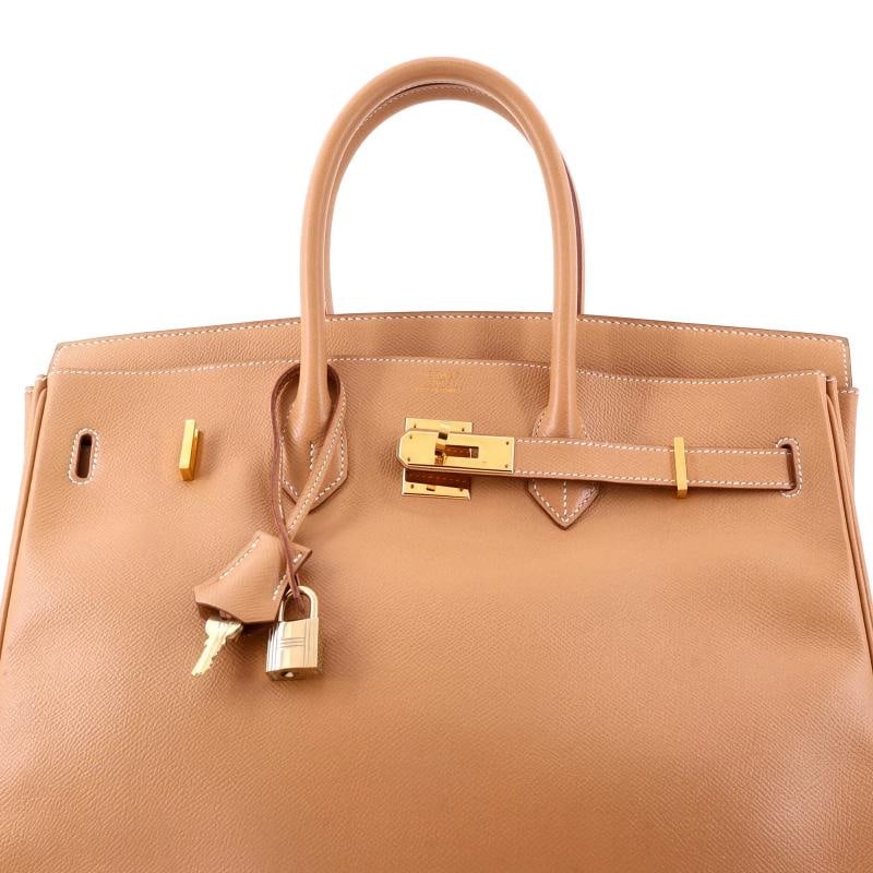 Hermes Birkin Handbag Brown Courchevel with Gold Hardware 35 - 6