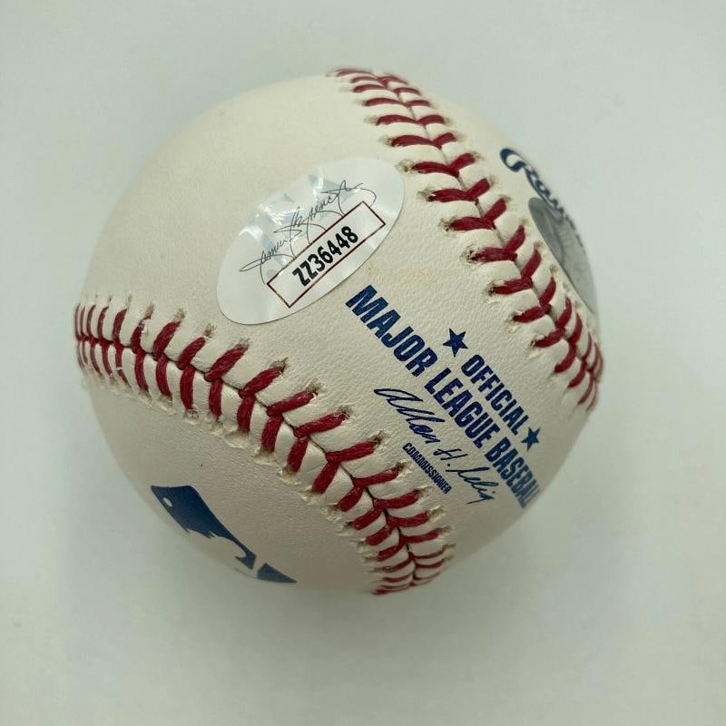 Beautiful Nolan Ryan Signed Heavily Inscribed Career STAT Baseball JSA COA - 7