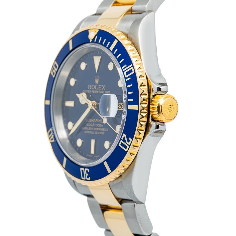 Rolex Submariner 16613 Papers 18k TwoTone Gold Buckle Blue Dial Men's Watch 40mm - 3