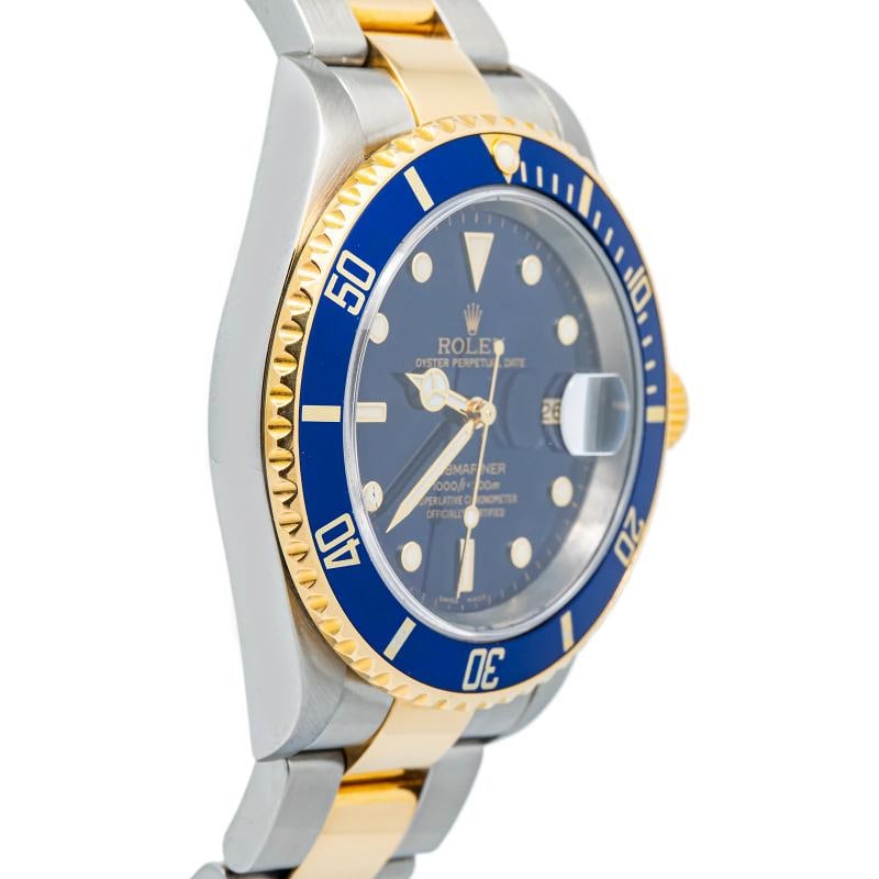 Rolex Submariner 16613 Papers 18k TwoTone Gold Buckle Blue Dial Men's Watch 40mm - 4