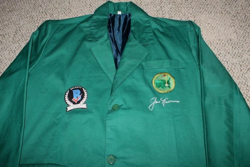 JACK NICKLAUS SIGNED THE MASTERS GREEN JACKET AUGUSTA NATIONAL BECKETT COA 1986 - 2