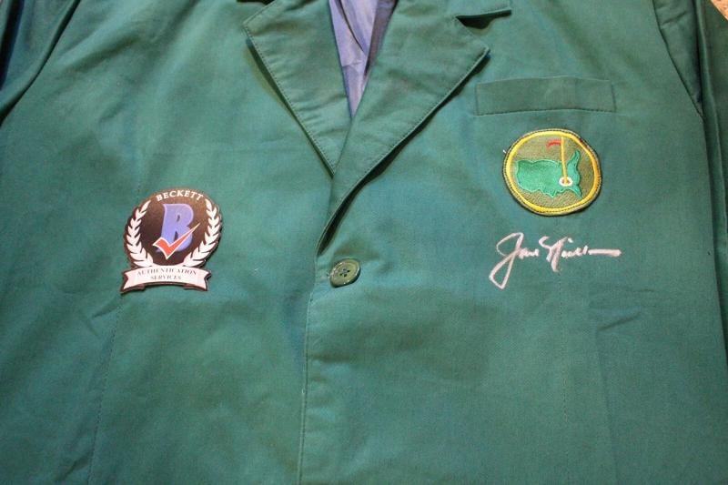 JACK NICKLAUS SIGNED THE MASTERS GREEN JACKET AUGUSTA NATIONAL BECKETT COA 1986 - 7