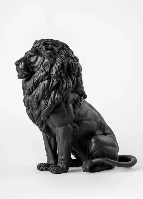 LladrÃƒÂ² Majestic Lion Sculpture Matte Black Limited Ref. 01009778 - Official - 4