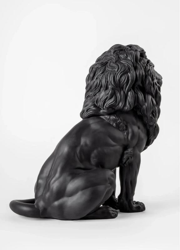 LladrÃƒÂ² Majestic Lion Sculpture Matte Black Limited Ref. 01009778 - Official - 5