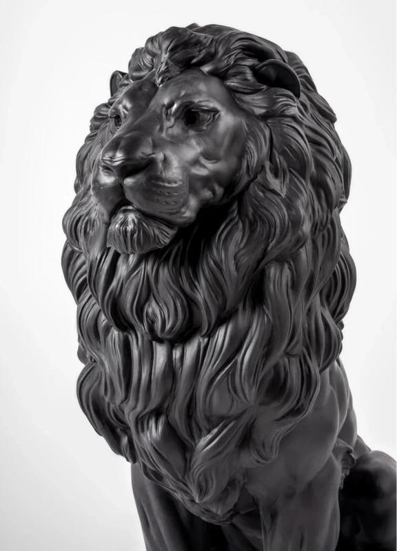 LladrÃƒÂ² Majestic Lion Sculpture Matte Black Limited Ref. 01009778 - Official - 7