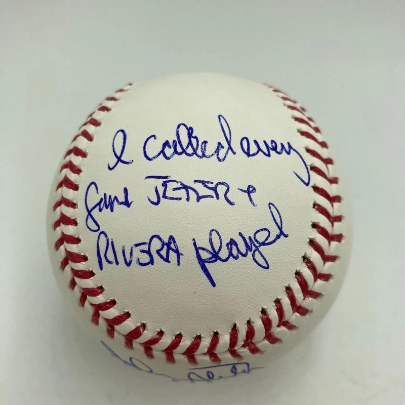John Sterling "I Called Every Game Jeter & Rivera Played" Signed Baseball JSA - 2
