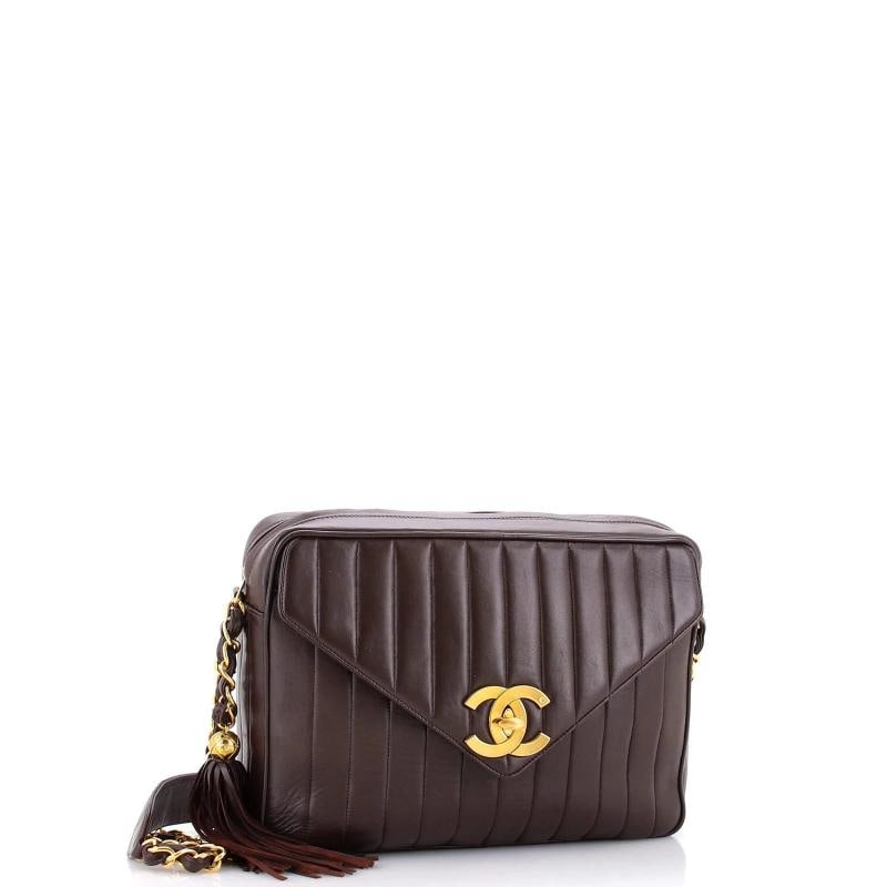 Chanel Vintage Front Pocket Camera Bag Vertical Quilt Lambskin Large - 2