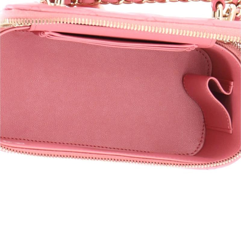 Chanel Classic Top Handle Vanity Case with Chain Quilted Lambskin Small - 5