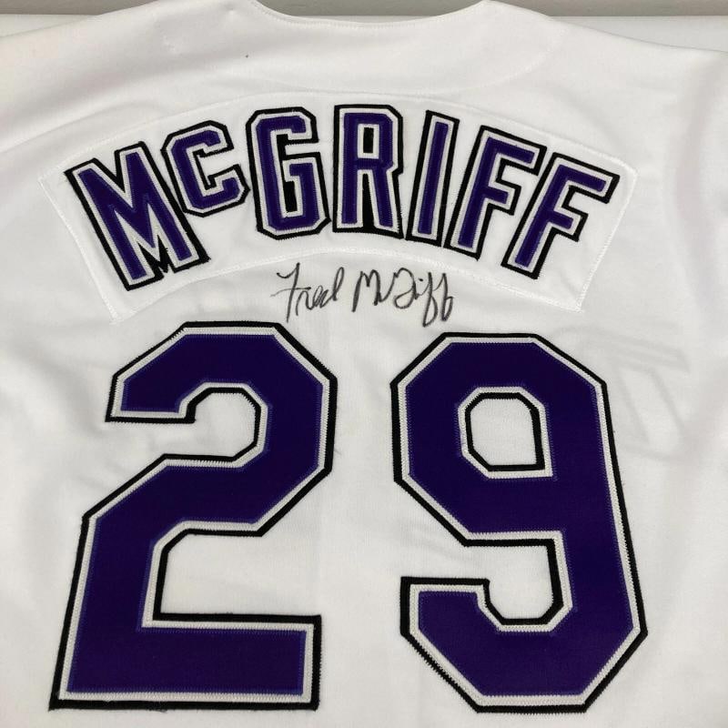 Fred McGriff Signed Game Issued Tampa Bay Devil Rays Russell Jersey JSA COA - 3