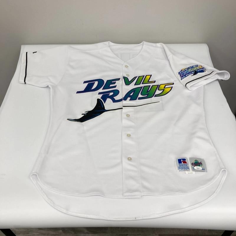Fred McGriff Signed Game Issued Tampa Bay Devil Rays Russell Jersey JSA COA - 6